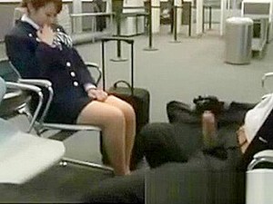 Stewardess Being Fucked On Plane