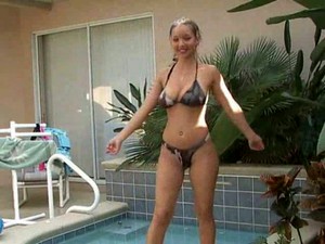 My Beautiful And Cute Girlfriend By The Pool In Bikini