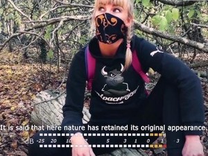 Russian Blonde Gives A Blowjob To A Stranger In The Forest