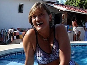 That Milf In The Pool Would Like To Fuck A Couple Of Guys