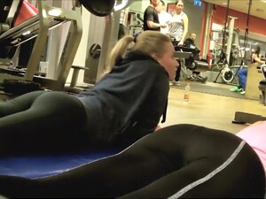 Sexy Girls Doing Planks In The Gym
