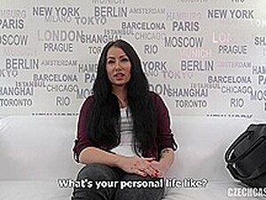Barbora Is A Black Haired Woman Who Got Fucked During A Job Interview And Liked It