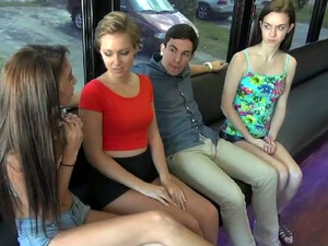 Freaky Dude Is Going To Fuck Three Lesbian Chicks In A Train