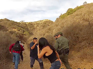 Mexican Immigrant Gets Fucked Outdoors By The Border Police