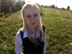 Beautiful Teen Schoolgirl Mouth And Pussy Fucked On The Way From School