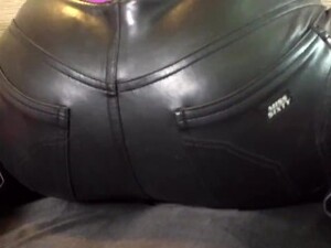 Naughty Show In My Tight Leather Miss Sixty Pants
