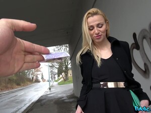Skinny Blonde Slut Afina Kisser Fucks A Stranger In A Staircase