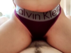 Wetting Calvin Klein Panties, Thong And Cumming On Them