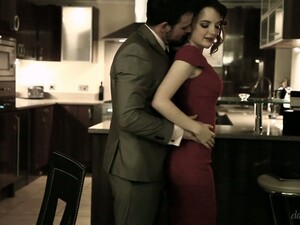 Sensual Babe In Red Dress Lola Gatsby Is Fucked Right In The Kitchen