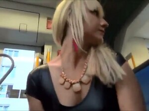 This Blonde Is My Kind Of Girl And She Loves Sucking My Dick On The Public Bus