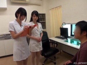 Seks bertiga, Dengan dua wanita, Gadis Jepang, Merangsang, Perawat