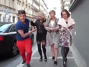Insatiable Grannies Decided To Have A Foursome With Their Younger Neighbor, Until They All Cum