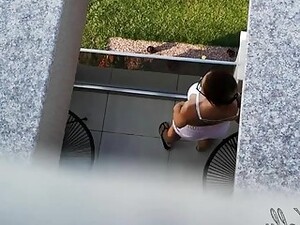 Caught My Neighbors Daughter Masturbating On Her Balcony. WetKelly