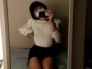  cd Femboy In Secretary Outfit First Time Using Anal Til Cumming