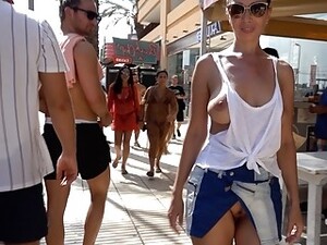 Boobs And Pussy Flashes In Public