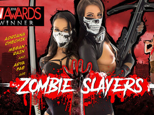 Zombie Slayers - Pornstar MFFF Foursome POV - SexLikeReal
