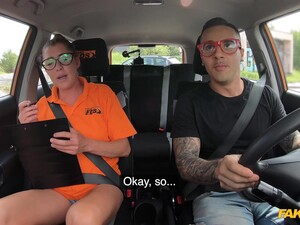 Driving Lesson Turns Pretty Intimate For This Very Lucky Student