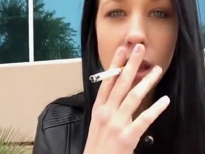 Brunette, Fetish, Homemade, Outdoor, Smoking