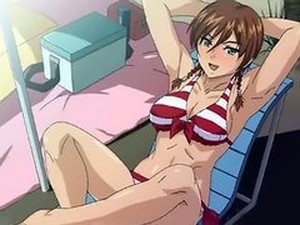 Brunette Anime Babe With Awesome Round Knockers Gets Fucked