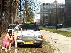 Cute Young Teen Gets Rough Public Anal Fucked By A Real Taxi Driver