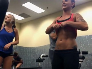 Fitness Girls Comparing Muscles