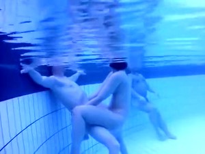 Nudists In The Pool Get Filmed Underwater