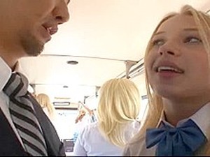 Blond Gives BJ, Receives Screwed On Bus