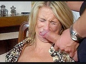Hesitant MILF Fucked In Throat, Pussy And Ass