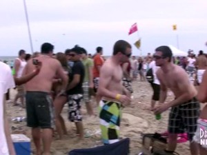Bikini Clad Coeds With Big Ole Titties Dance On The Beach