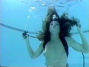 طفلة, امرأة سمراء, فردي, تحت الماء